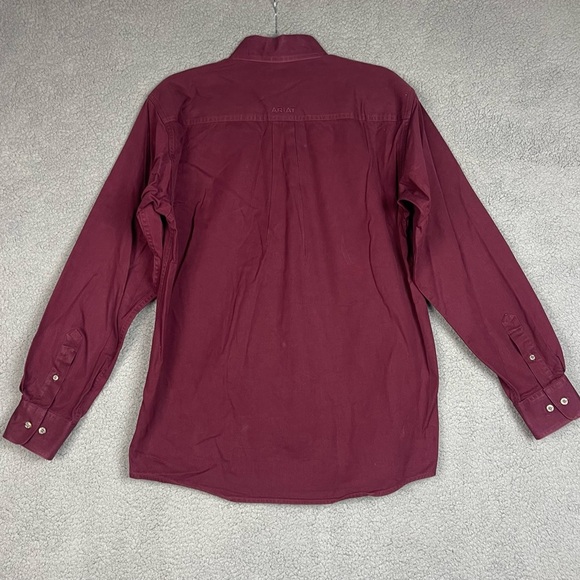 Ariat Men's Burgundy Shirt Size Small - Picture 9 of 10